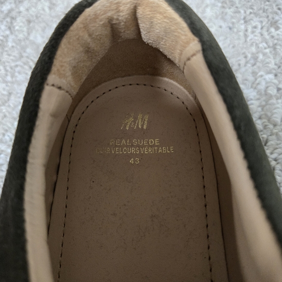Mens h&m premium green suede sneakers - Picture 2 of 4
